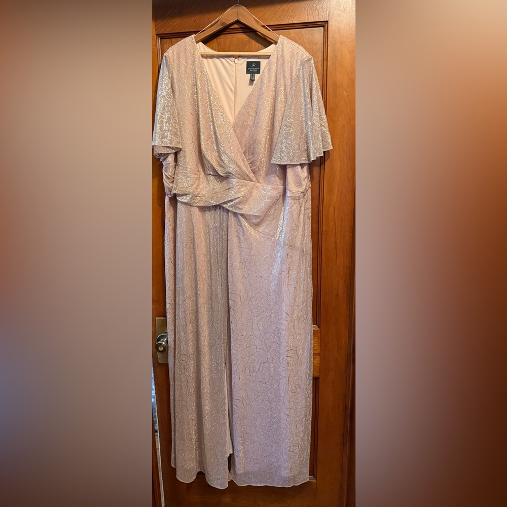 Beautiful Adrianna Papell Blush and Gold Dress